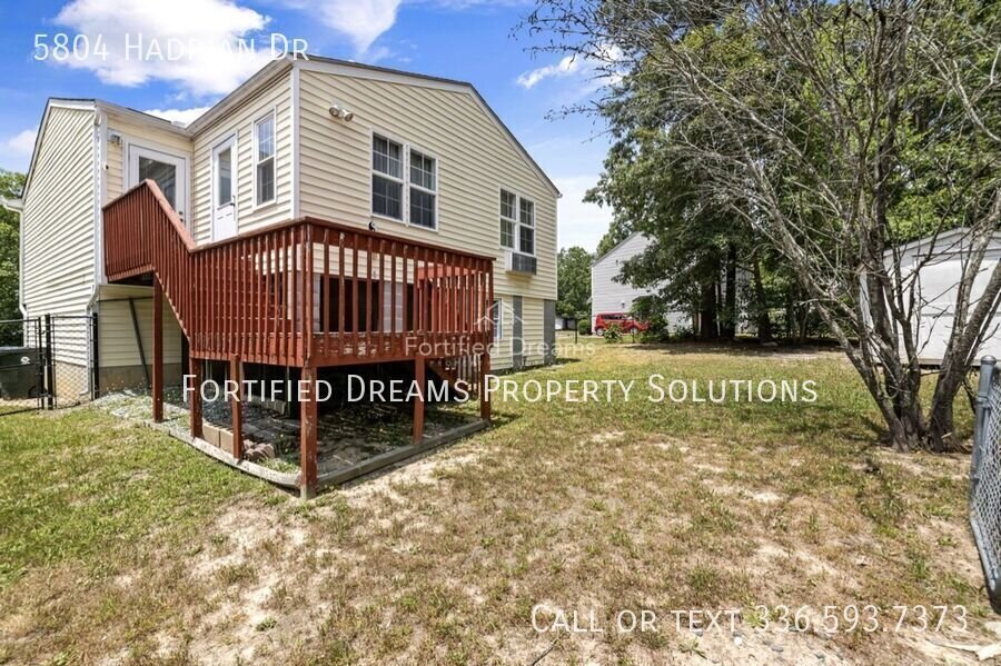 Spacious 5-Bedroom Rental on a Quiet fenced yard – 5804 Hadrian Drive, Durham, NC property image